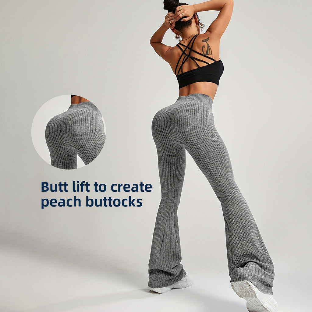 Womens HighWaist Flared Yoga Pants
