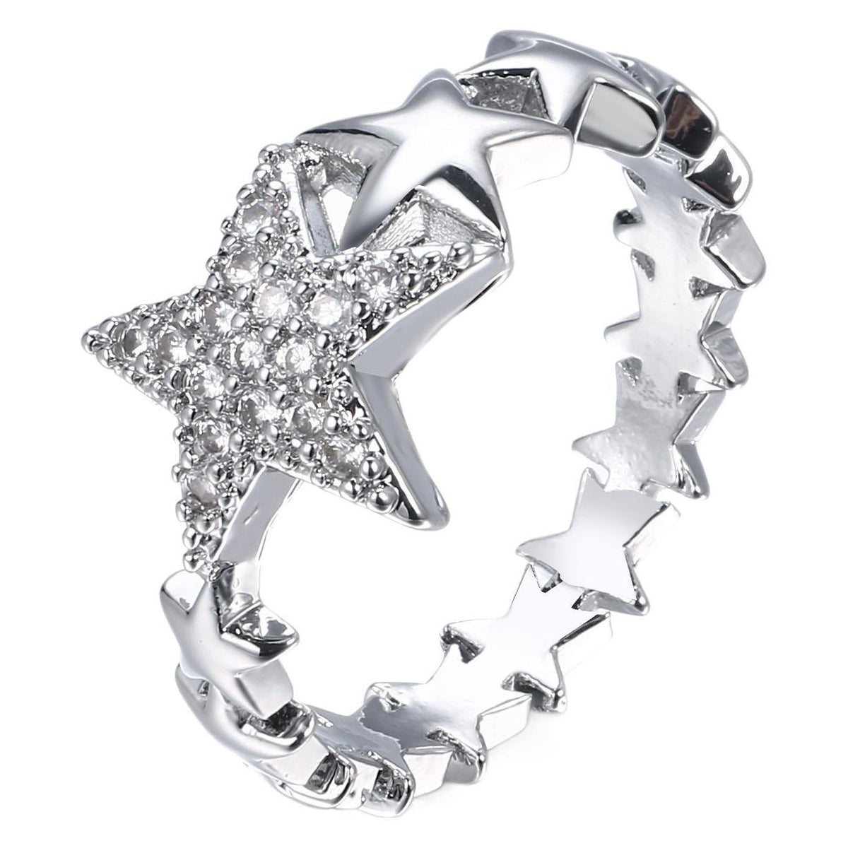Minimalist Star Design Zircon Ring
