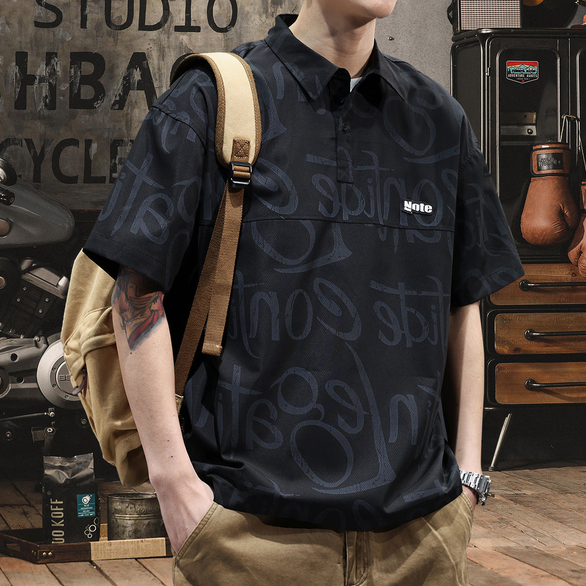 Men Ice Silk Quick Dry Polo Shirt Plus Size Short Sleeve