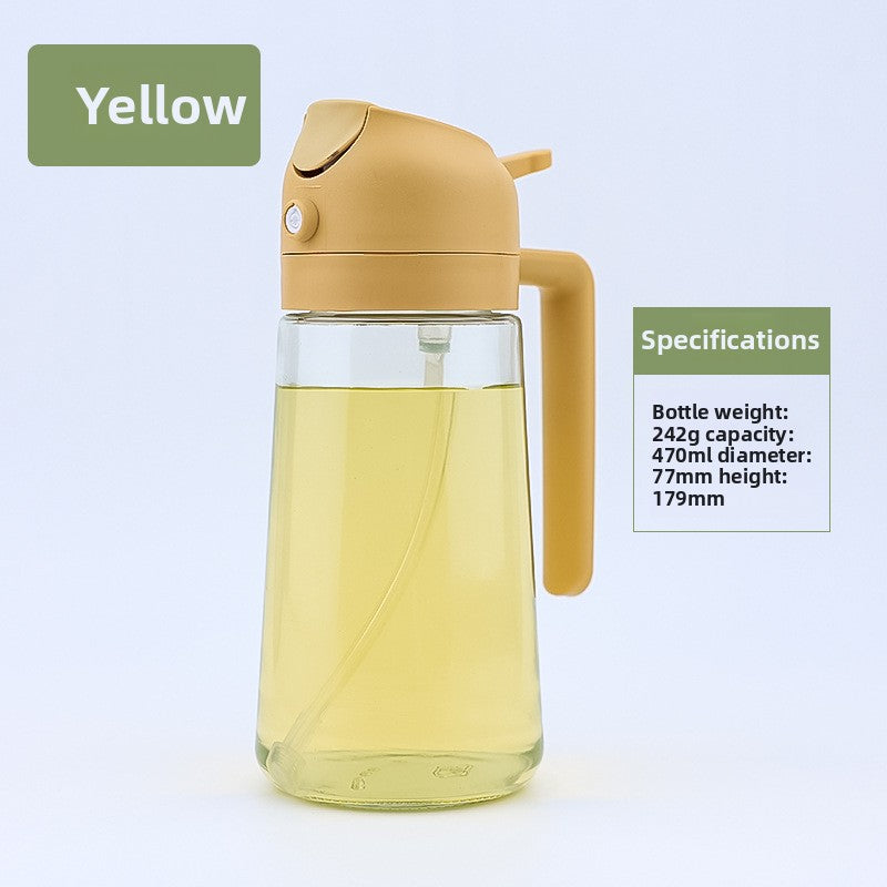 Dual-Purpose Glass Oil Spray and Pour Bottle