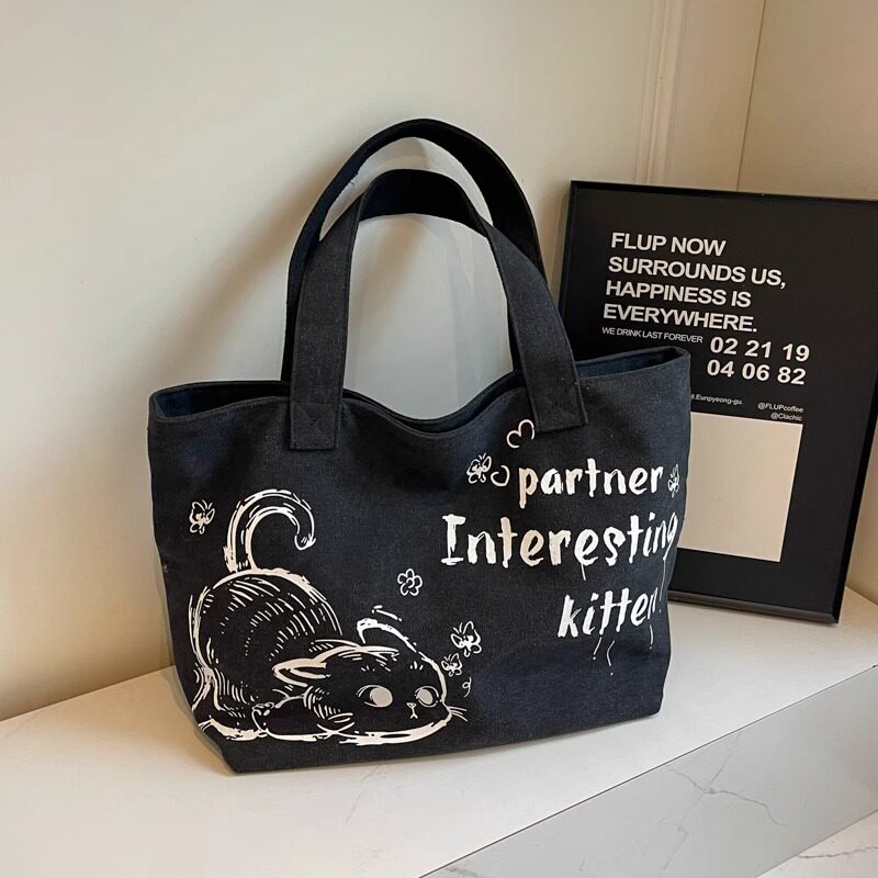 Large canvas tote bag