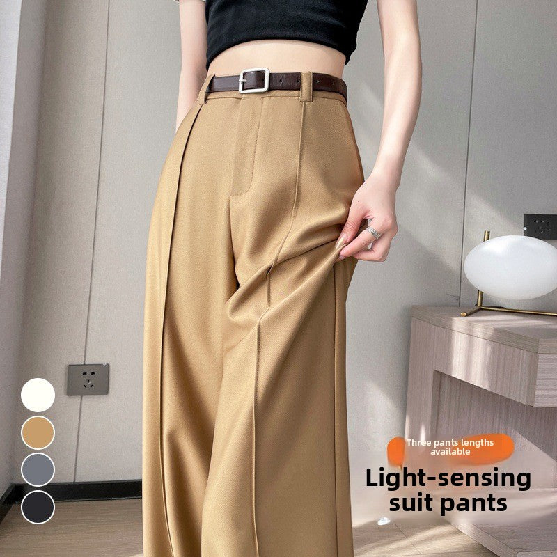 Glossy High Waist Wide Leg Trousers