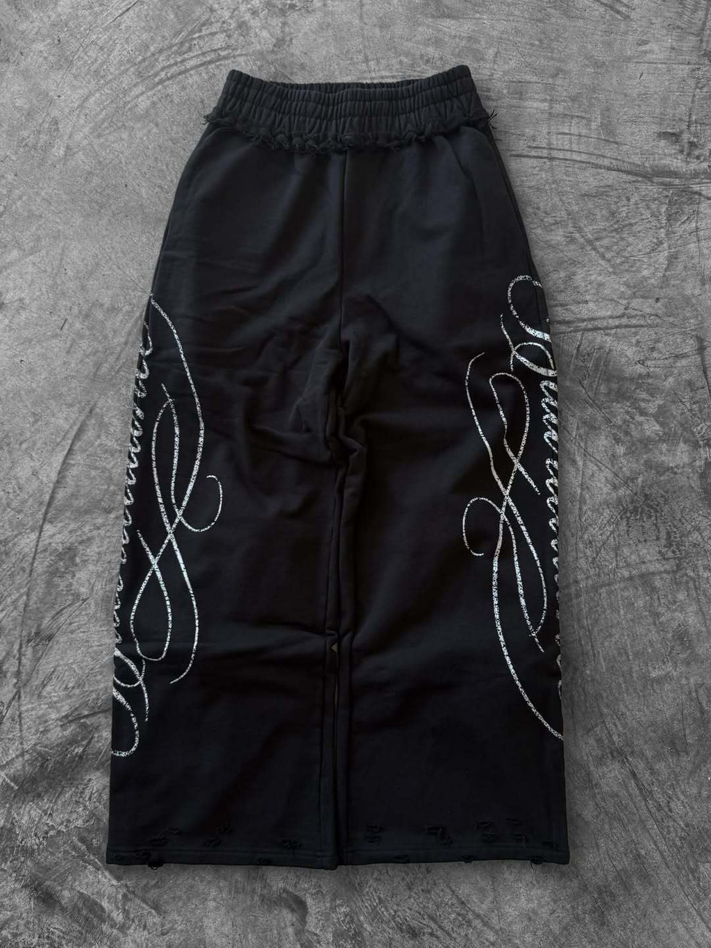 Retro Gothic High Waist Printed Trousers