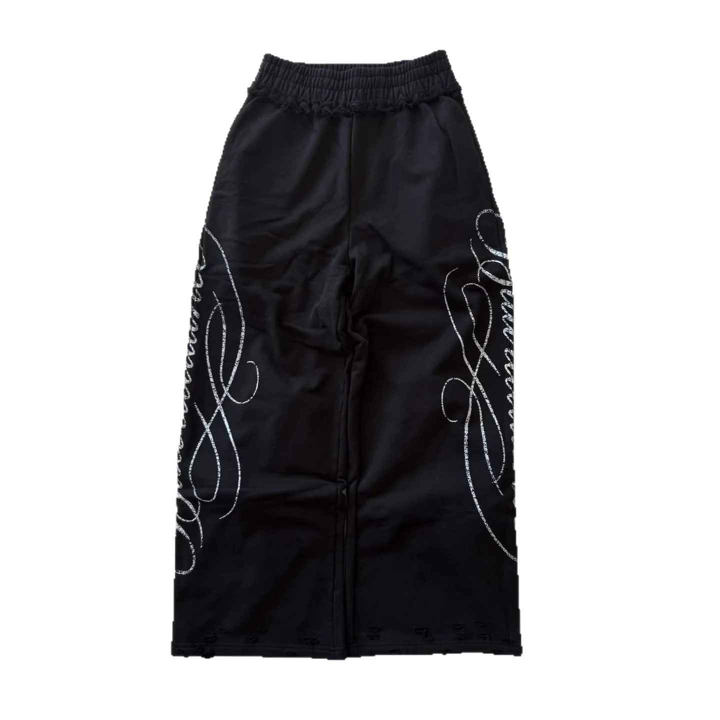 Retro Gothic High Waist Printed Trousers