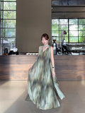 Womens Gradient Sleeveless Long Dress