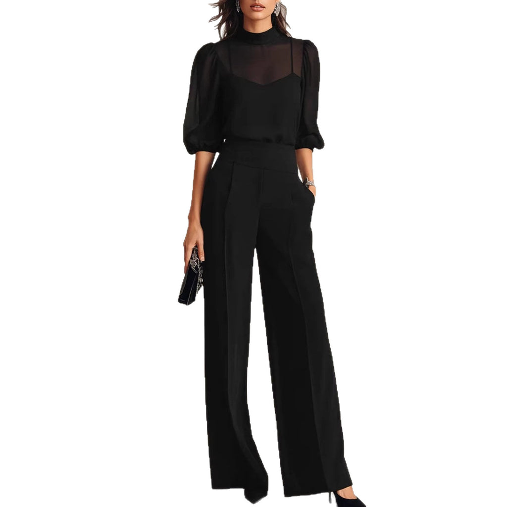 Floral Print Wide-Leg Pants