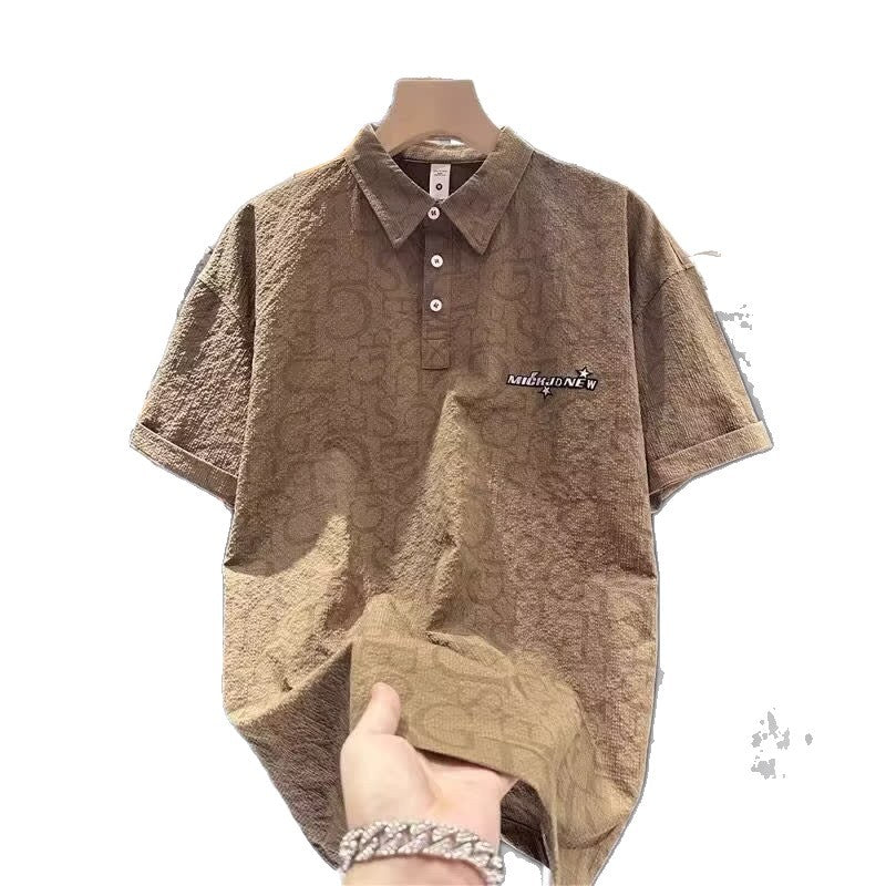Men's Casual Short Sleeve Polo Shirt with Quick-Dry Fabric