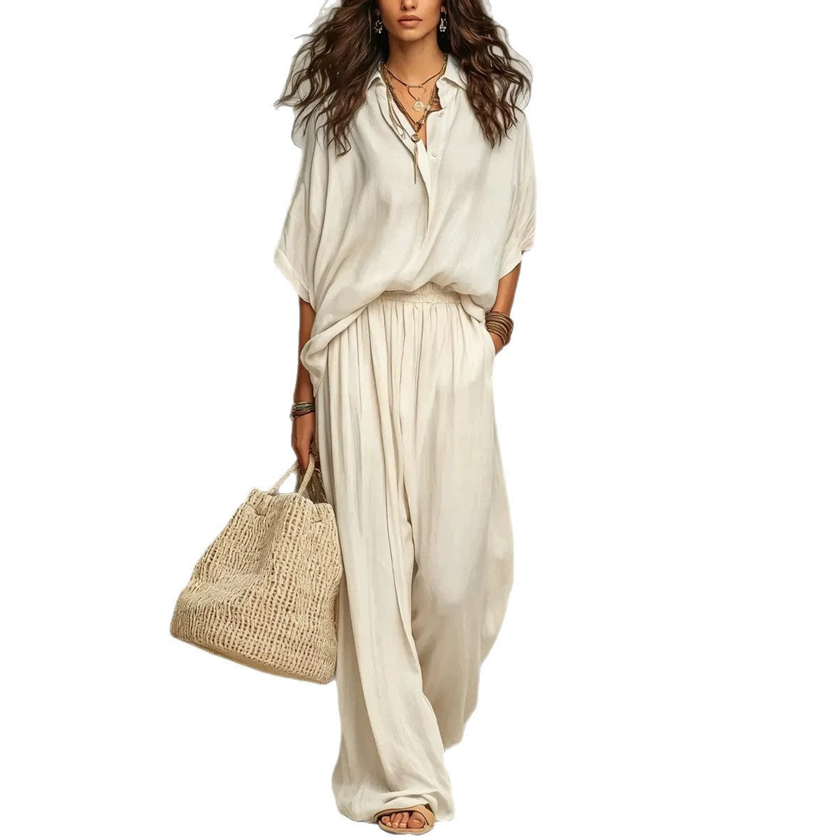 Cotton and Linen Two-Piece Set