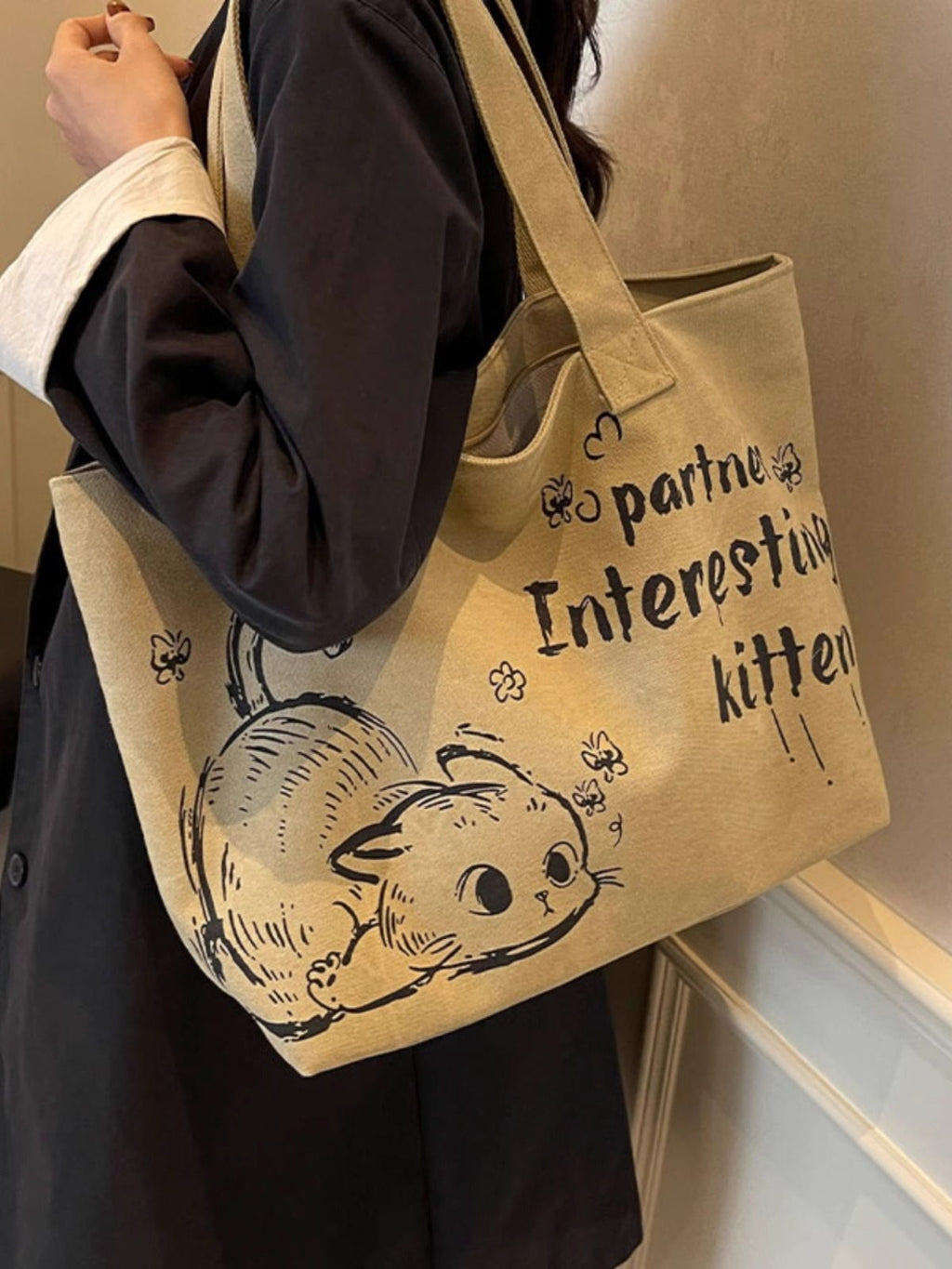 Large canvas tote bag