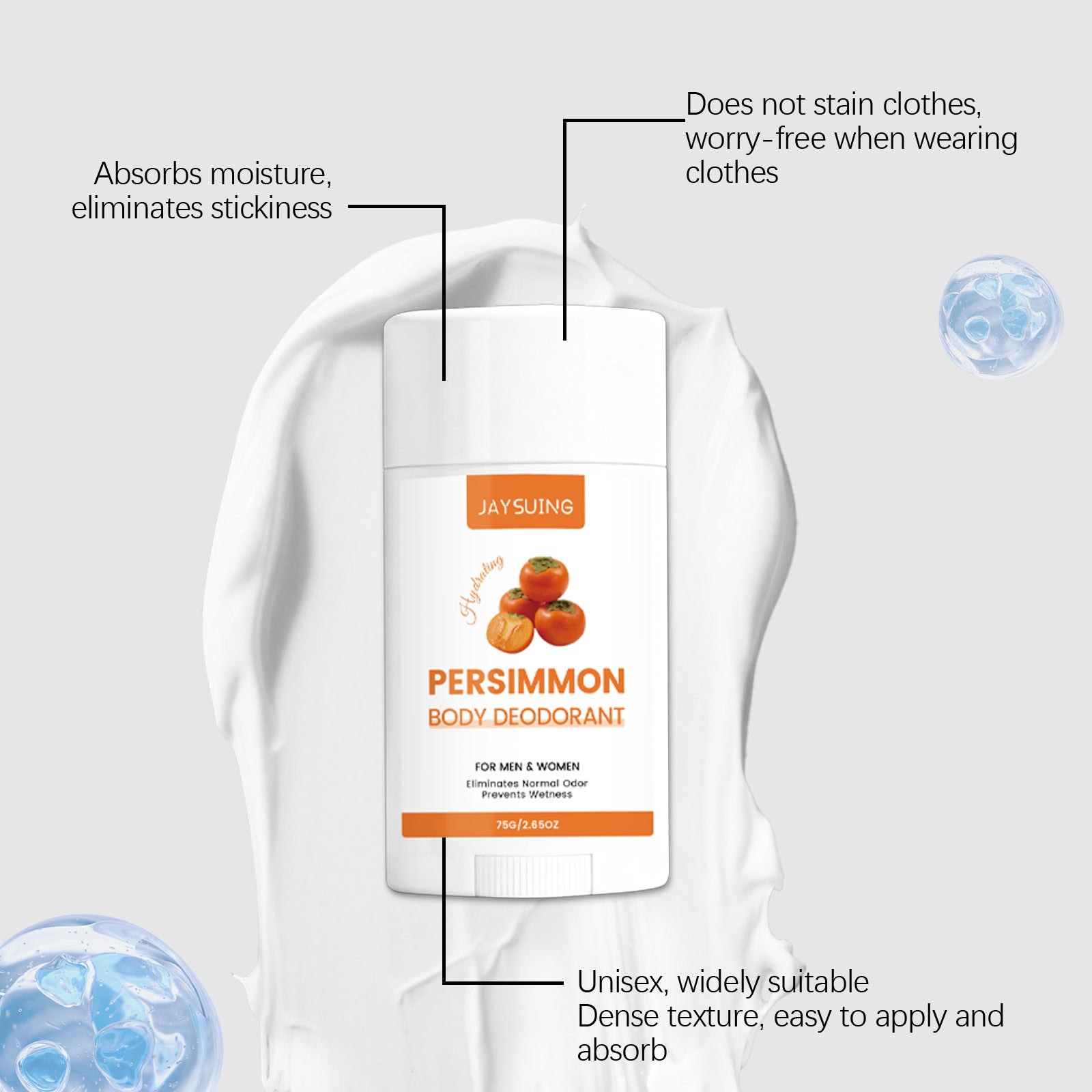 Persimmon Scent Moisturizing Deodorant Stick