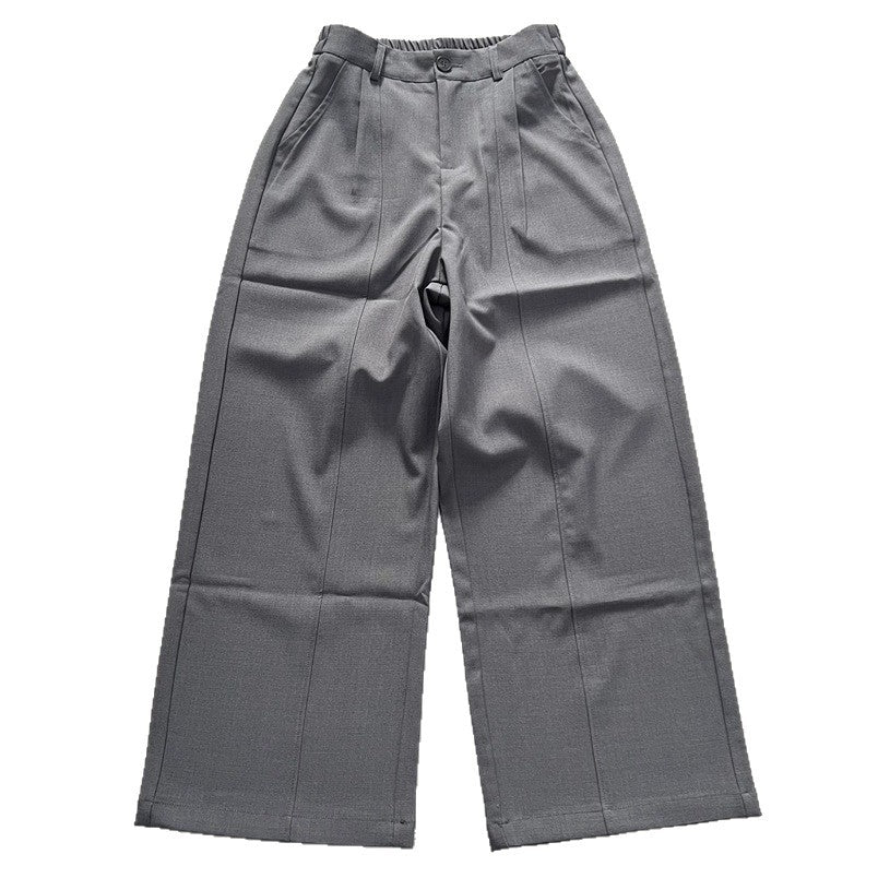 Womens High Waist Straight Leg Trousers