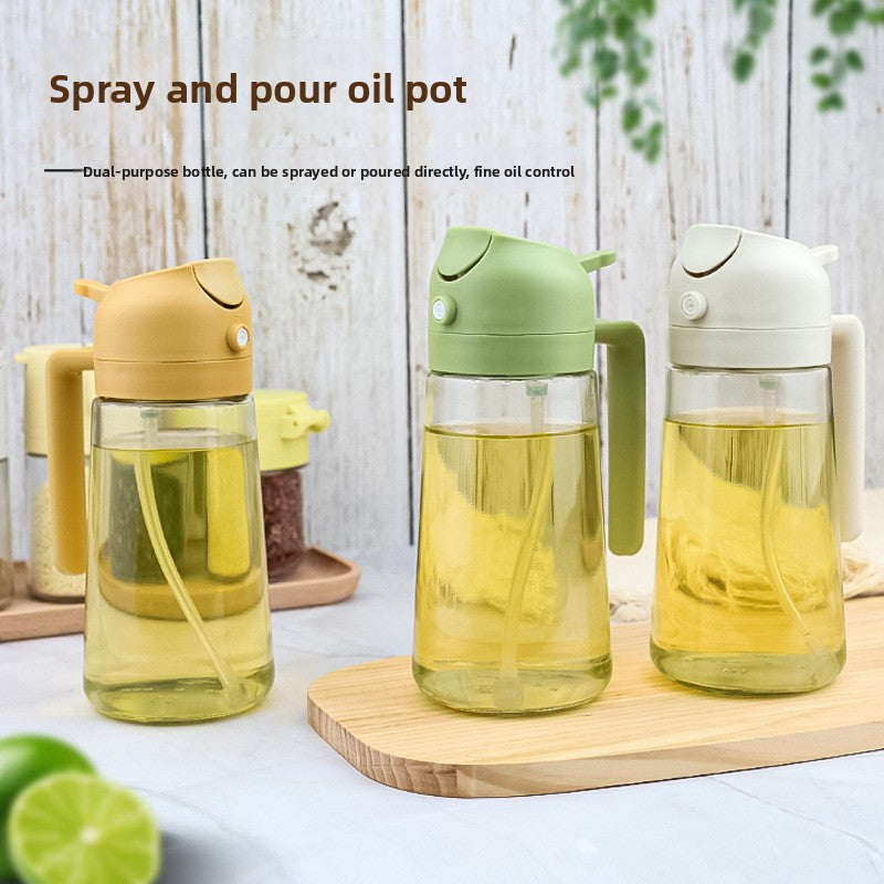 Dual-Purpose Glass Oil Spray and Pour Bottle