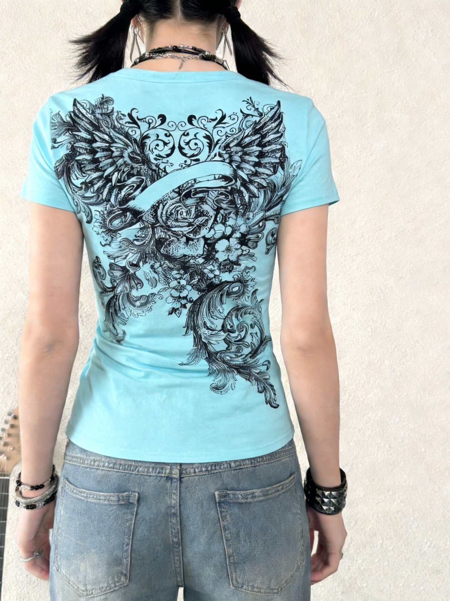 Vintage Subculture Sexy Slim Fit Short Sleeve T-Shirt