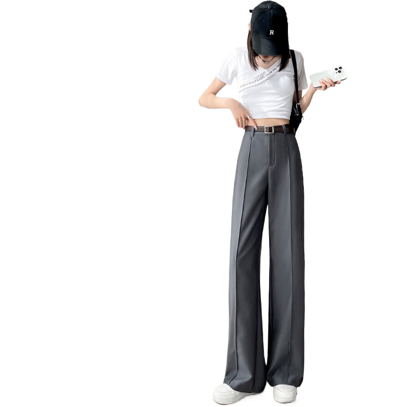 Glossy High Waist Wide Leg Trousers