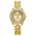 Women's Roman Numeral Quartz Watch with Diamond Bracelet