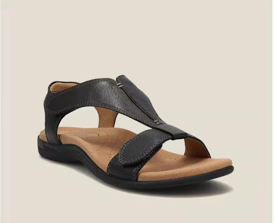 Plus-size casual flat fishmouth sandals