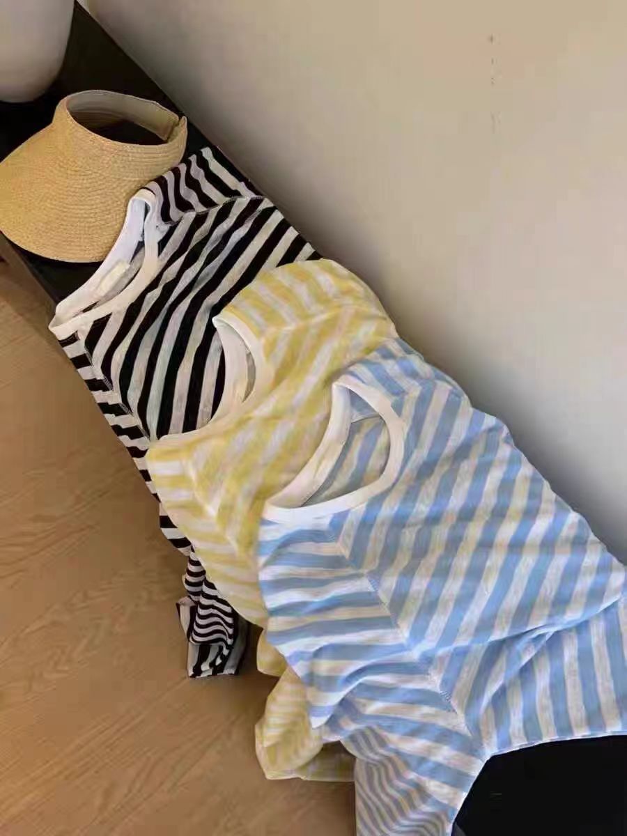 Striped Raglan Sleeve T-Shirt