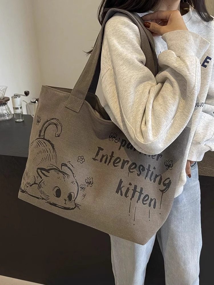 Large canvas tote bag