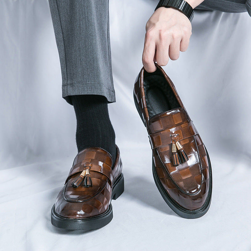 Mens Patent Leather Tassel Dress Shoes