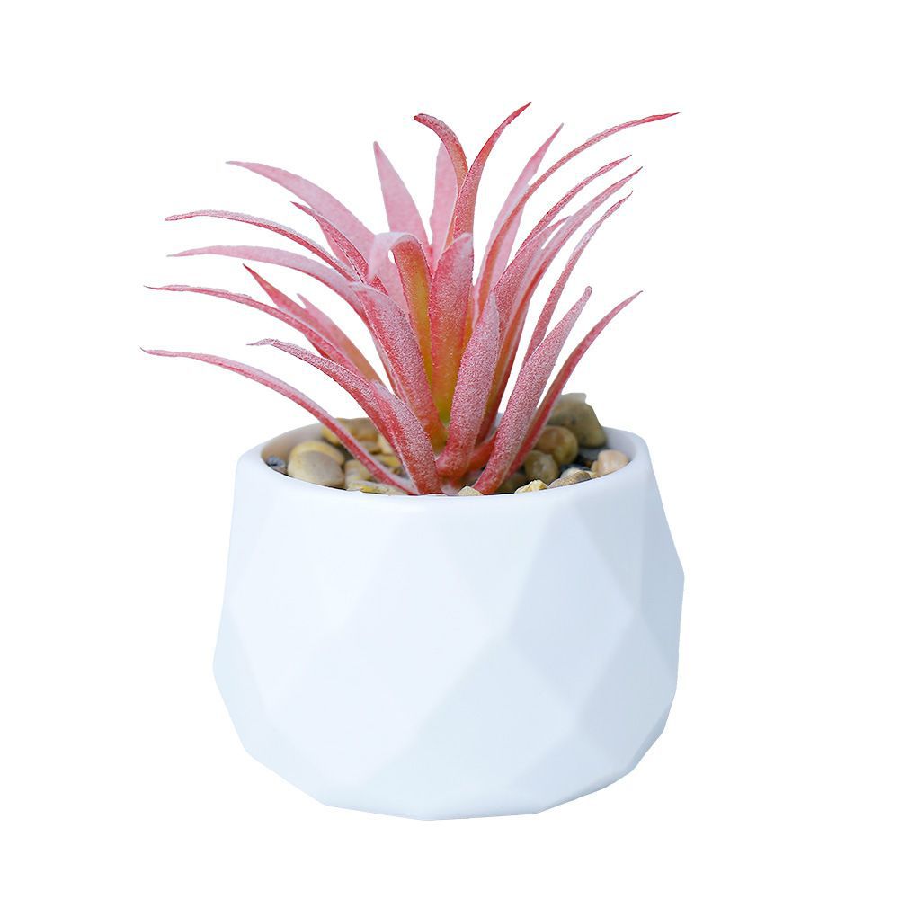Mini Flocked Succulent Plant Decor