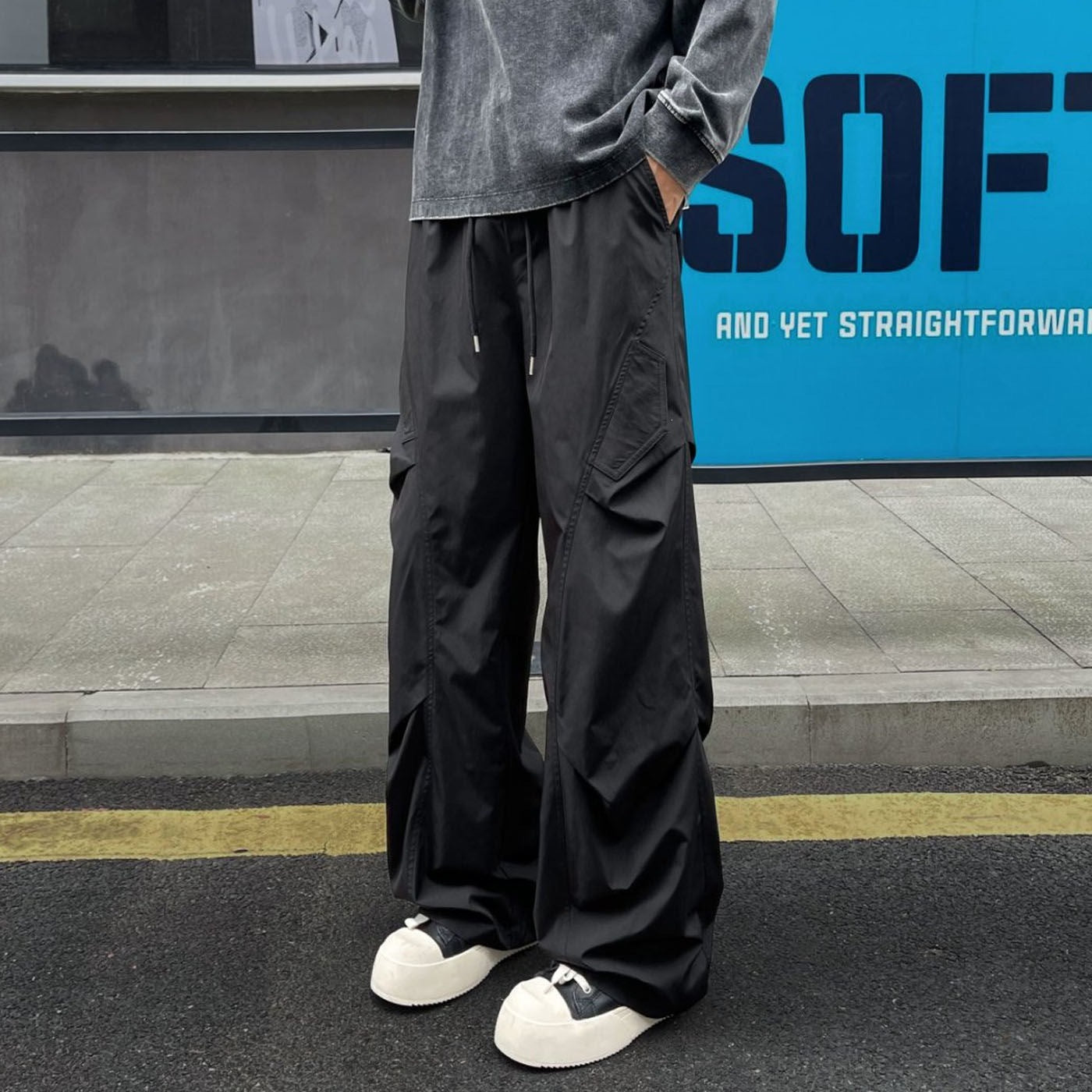 Mens Straight Leg Casual Trousers