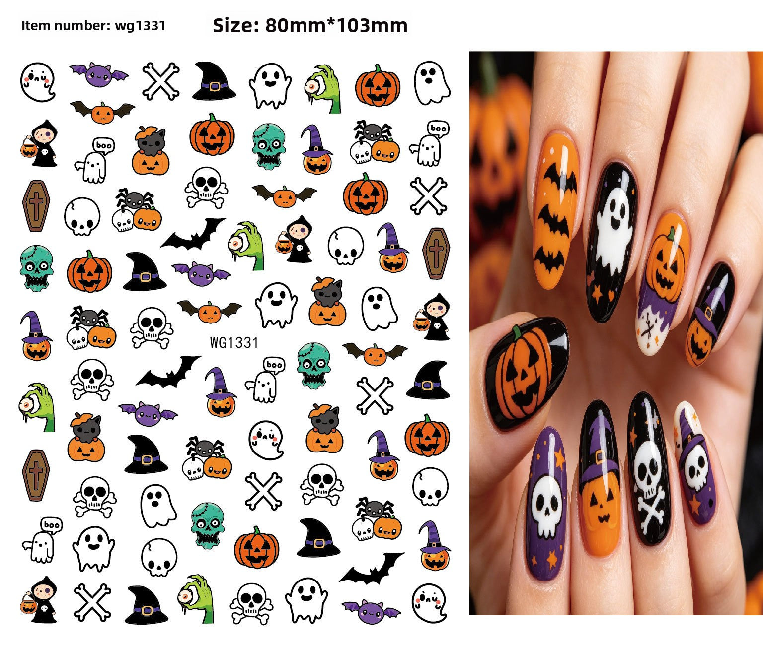 Halloween nail stickers