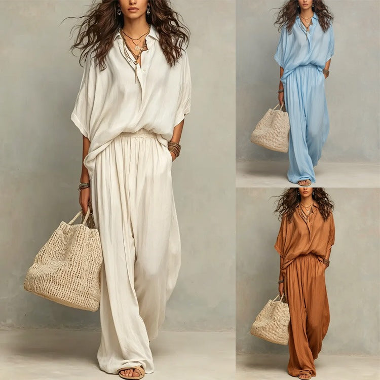 Cotton and Linen Two-Piece Set