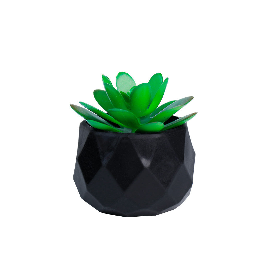 Mini Flocked Succulent Plant Decor