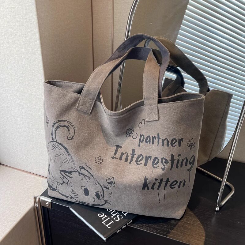Large canvas tote bag