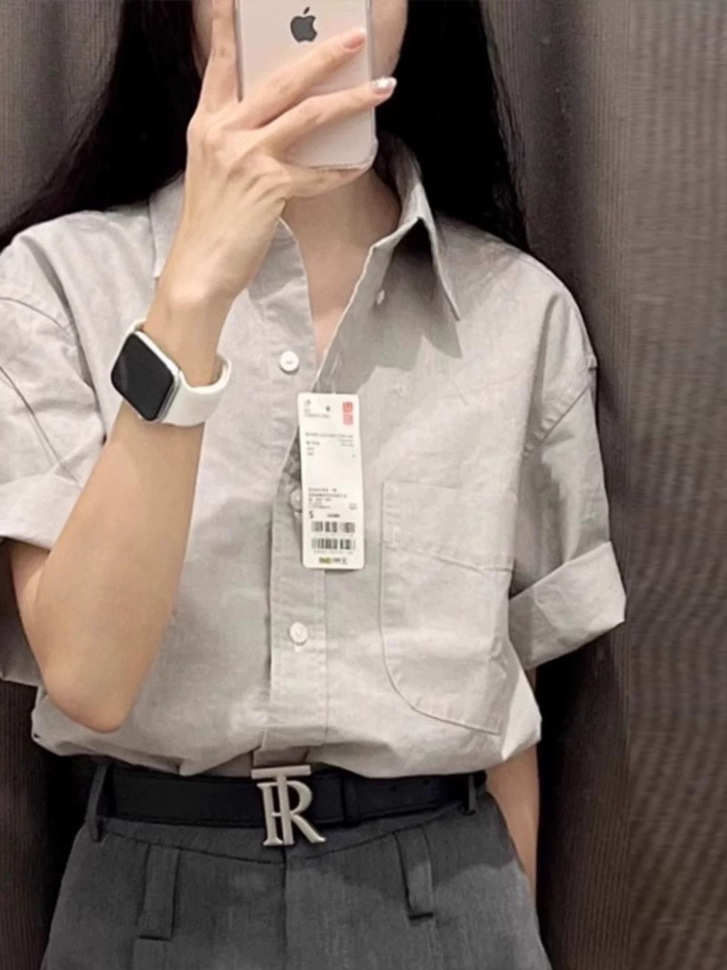 Womens Cotton Linen Short Sleeve Polo Shirt Summer Loose Blouse
