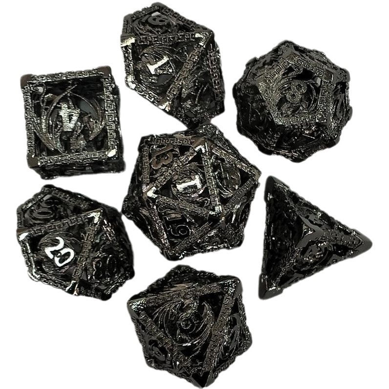 Hollow Dragon Metal DND Dice Set